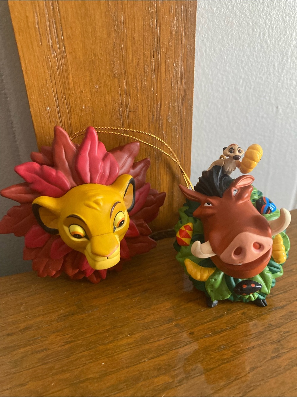 Disney The Lion King Simba and Pumbaa/Timon Ornaments